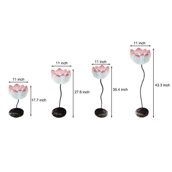 Short Fancy Lotus Aesthestics LED Flower Floor Lamp - Image 10