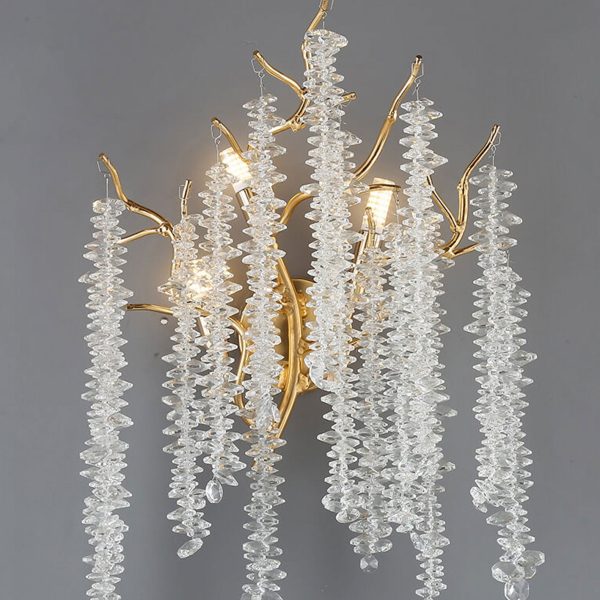 Modern Light Luxury Tree Branch Crystal 3-Light Wall Sconce Lamp - Image 3