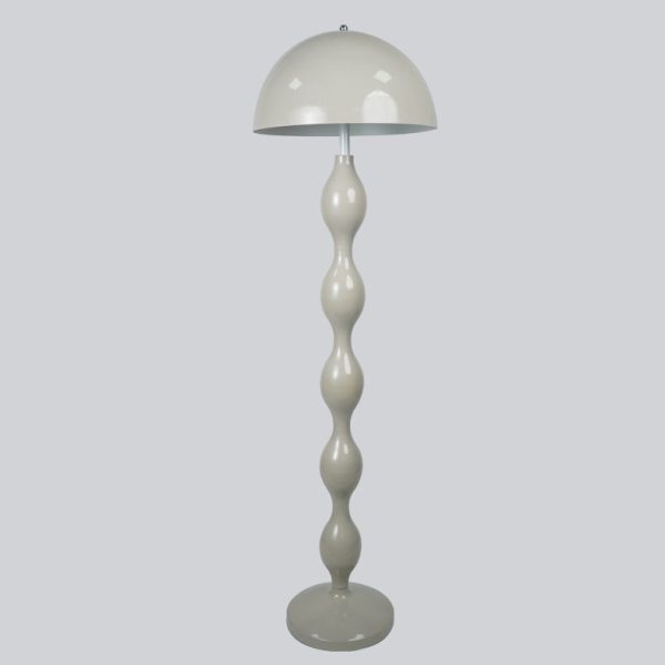 Contemporary Scandinavian Iron Mushroom Shade 1-Light Standing Floor Lamp For Bedroom - Image 9