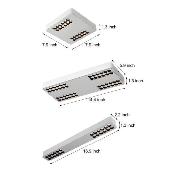 Square/Rectangle Aluminum LED Flush Mounted Ceiling Downlight - Image 11