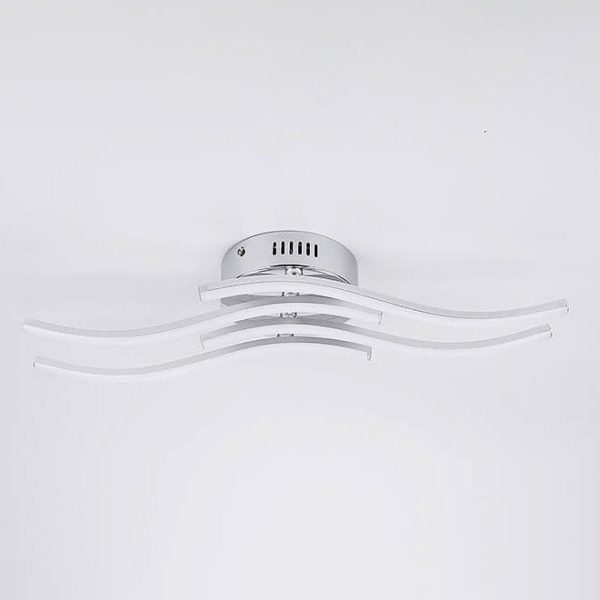 Simple Line Wave LED Semi-Flush Mount Ceiling Light - Image 6