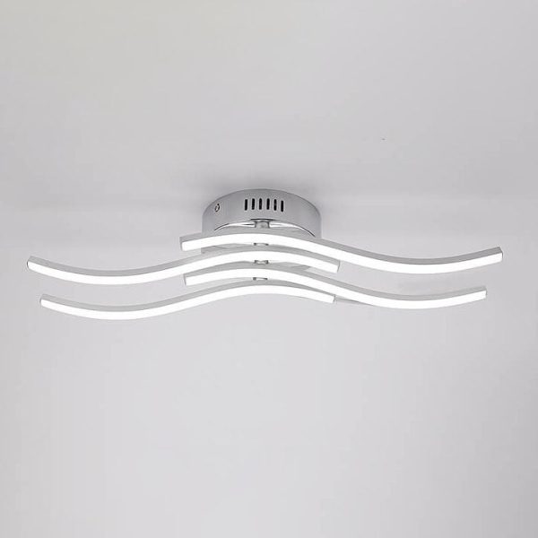 Simple Line Wave LED Semi-Flush Mount Ceiling Light - Image 8