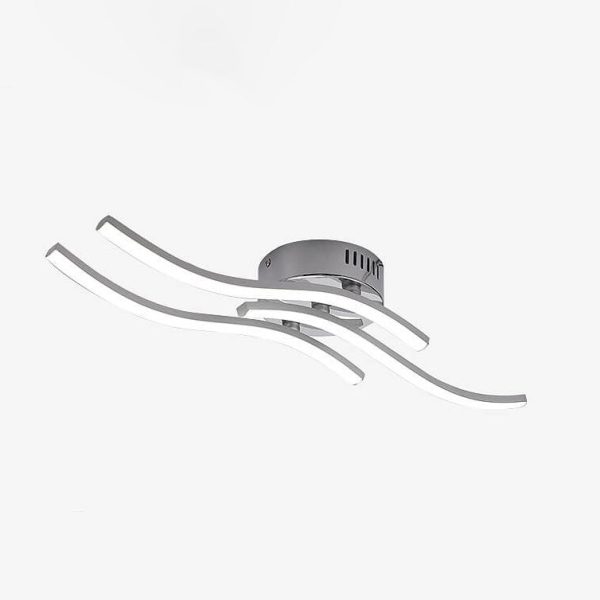 Simple Line Wave LED Semi-Flush Mount Ceiling Light - Image 9