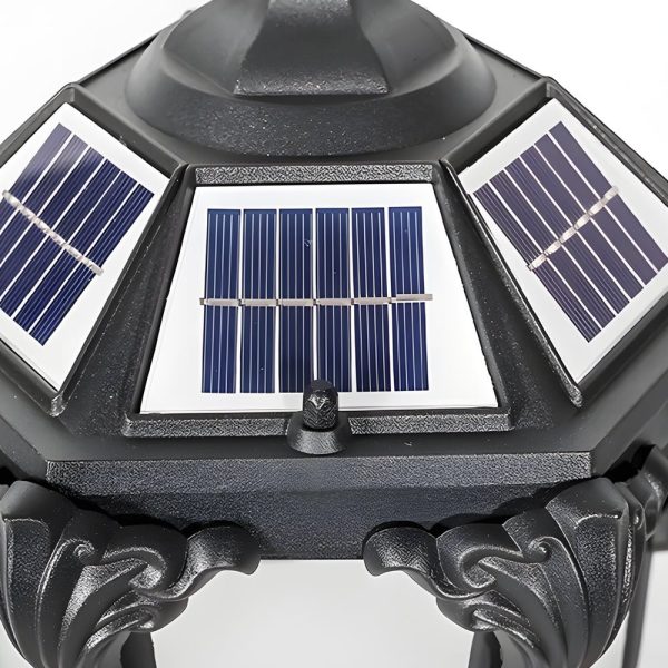 14.6-/17.7-inch H Black/Bronze Solar LED Outdoor Pier-Mount Post Light - Image 6