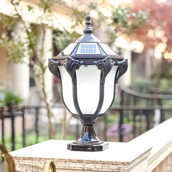 14.6-/17.7-inch H Black/Bronze Solar LED Outdoor Pier-Mount Post Light - Image 3