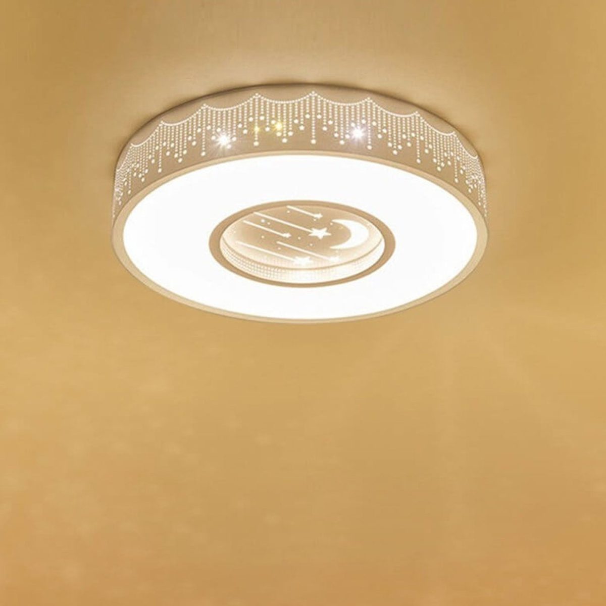Modern Minimalist Starry Sky Round Children's LED Flush Mount Ceiling Light - Image 4