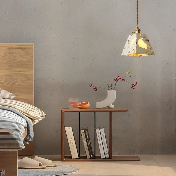 Retro Creative Terrazzo Concrete Eye Protection Nordic LED Chandelier - Image 4