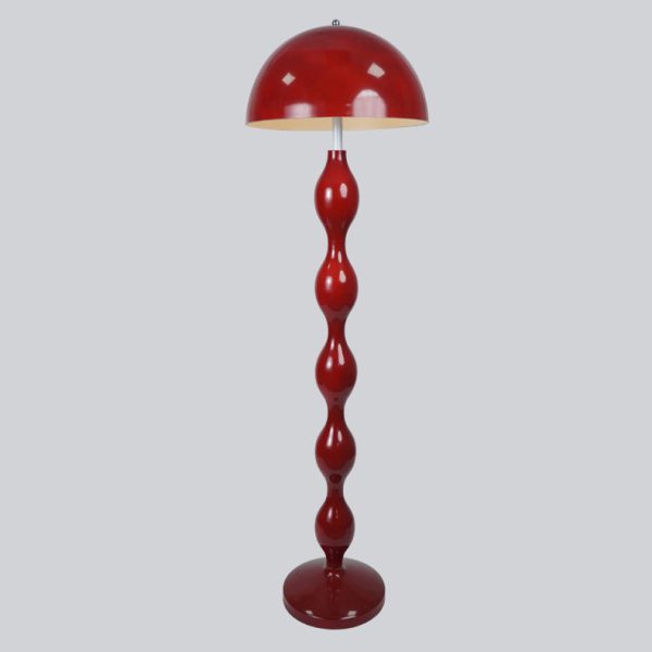 Contemporary Scandinavian Iron Mushroom Shade 1-Light Standing Floor Lamp For Bedroom - Image 10