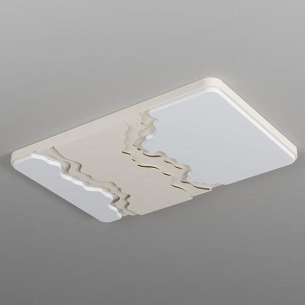 Modern Minimalist Creative Acrylic Wave LED Flush Mount Ceiling Light - Image 18