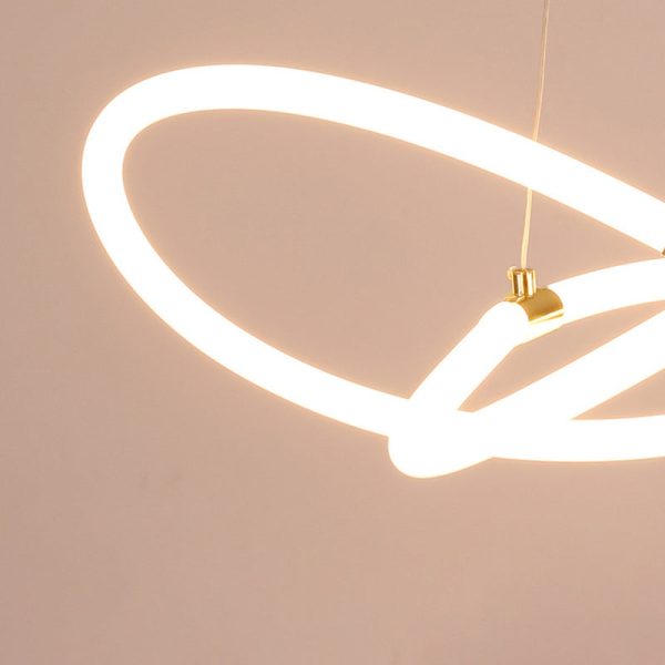 Nordic Creative Acrylic Bending Tube Island Light LED Chandelier - Image 11