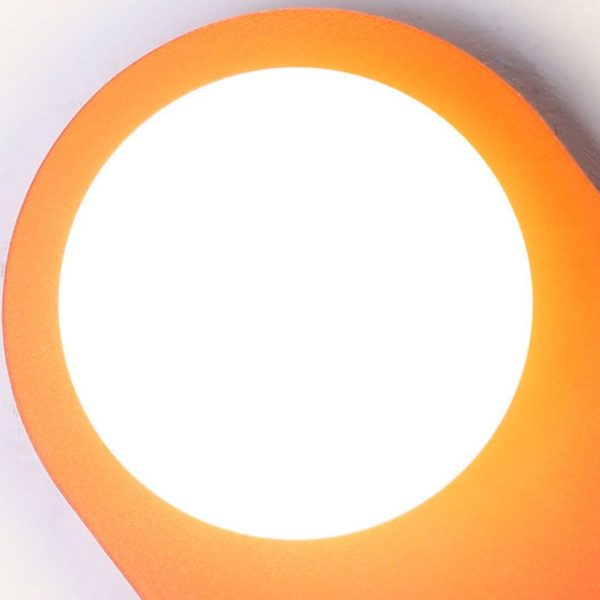 Nordic Minimalist Glass Orange Ring Base 1-Light Wall Sconce Lamp - Image 6