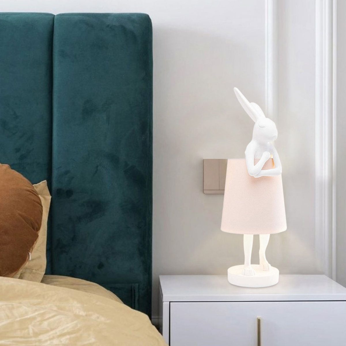 Nordic Apron Rabbit Resin 1-Light Table Lamp - Image 2
