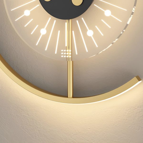 Creative Mute Clock Shaped LED Nordic Wall Lamp Wall Sconce Lighting - Image 14