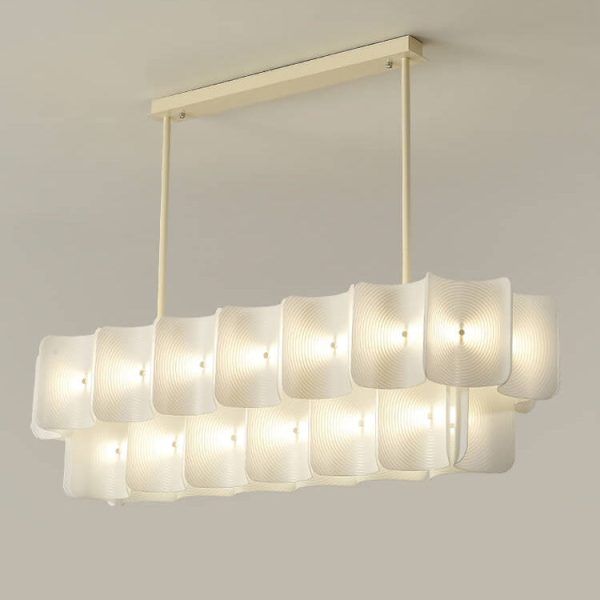 Modern Creative Round Rectangle Iron Aluminum PMMA LED Island Light Chandelier - Image 22