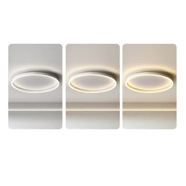 Nordic Minimalist Circle Ring Iron Acrylic LED Flush Mount Ceiling Light - Image 16