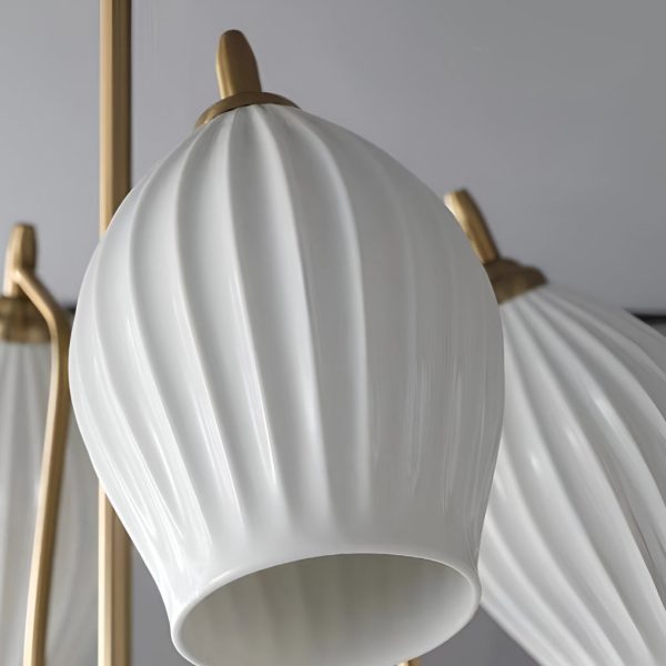 4 Lights Ceramics Flower shaped Warm Light Modern Ceiling Lights - Image 15