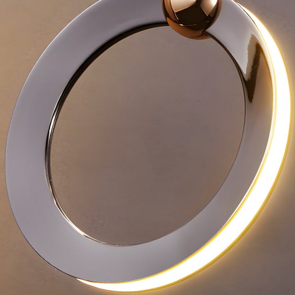 LED Ring Clusters Rotating Staircase Chandelier - Image 8