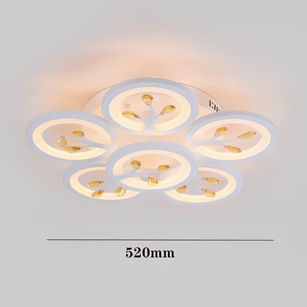 16 Lights Flower Dimmable LED White Nordic Ceiling Lights Flush Mount Lighting - Image 6