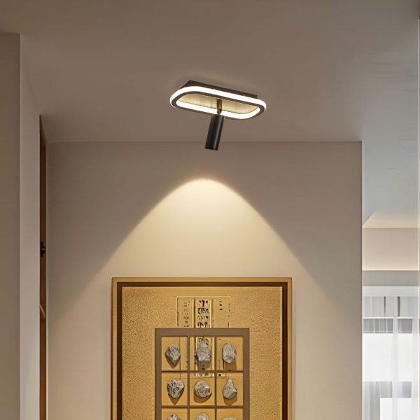 Long Rectangular LED 3 Step Dimming Modern Ceiling Light with Spotlight - Image 2