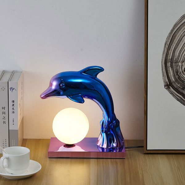 Nordic Creative Dolphin Ball Shade 1-Light Table Lamp - Image 14