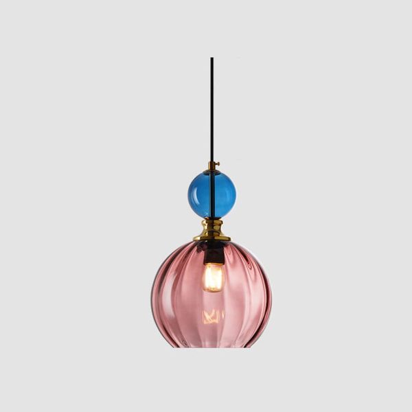 Danish Creative Stripes Glass Round 1/3 Light Chandelier - Image 11