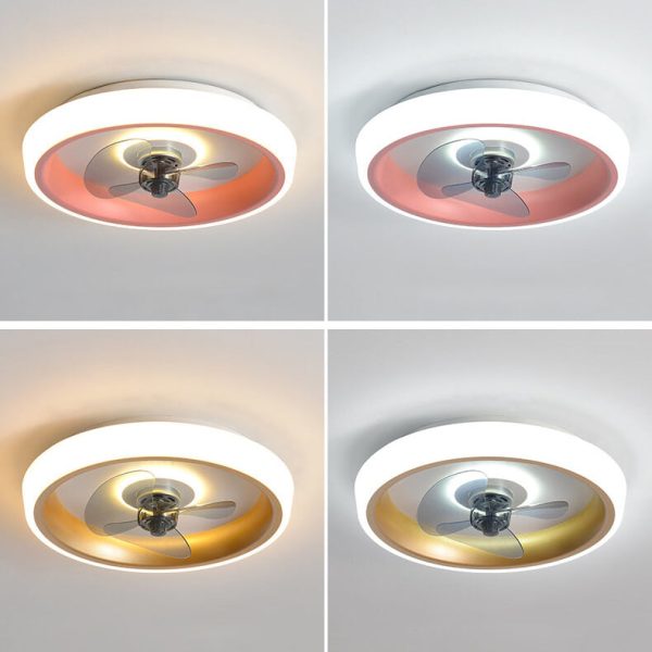 Simple Modern Acrylic Lightweight LED Flush Mount Fan Light - Image 19