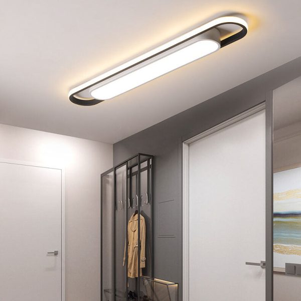 Modern Nordic Geometric Rectangular Acrylic Iron LED Flush Mount Ceiling Light - Image 15