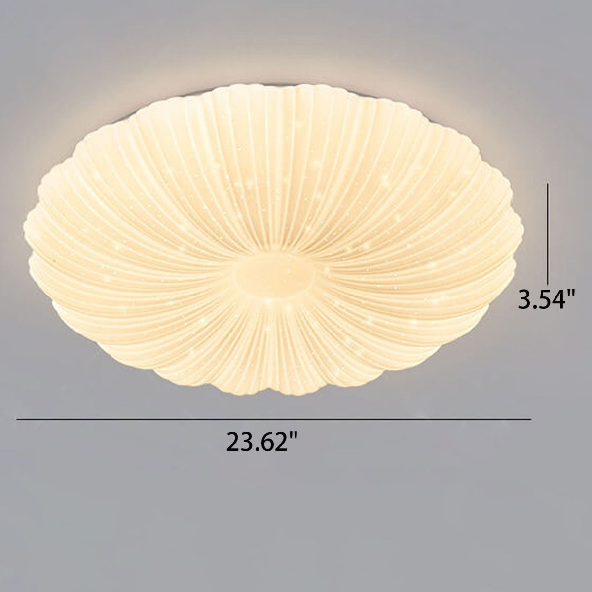 Modern Minimalist Shell Acrylic Round LED Flush Mount Ceiling Light - Image 10