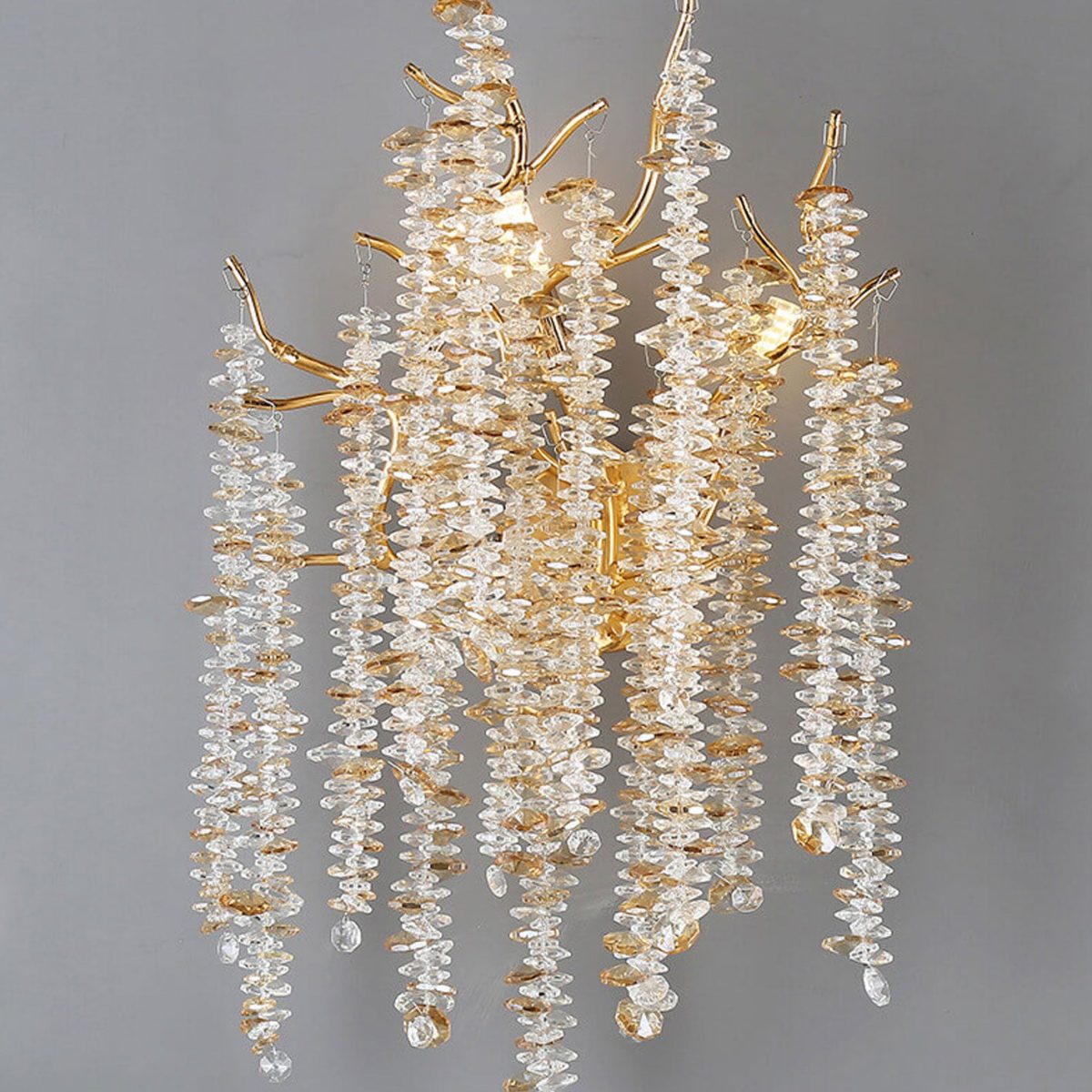 Modern Light Luxury Tree Branch Crystal 3-Light Wall Sconce Lamp - Image 4