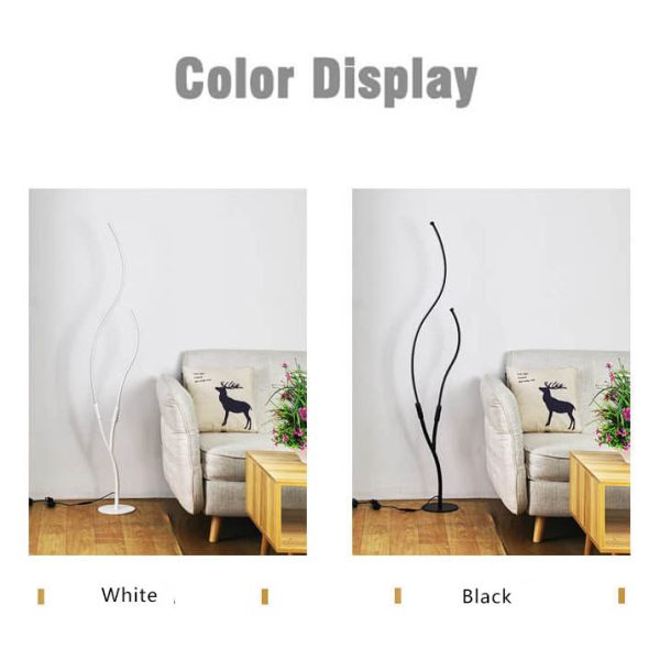 Modern Minimalist Curved Line 1-Light LED Standing Floor Lamp - Image 10