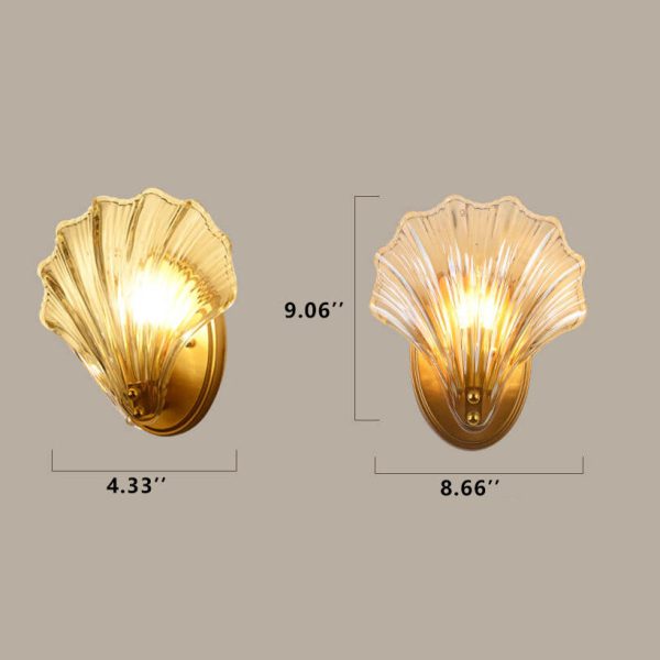 Creative Glass Shell 1-Light Wall Sconce Lamp - Image 7