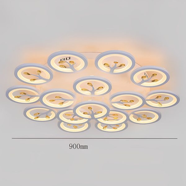 16 Lights Flower Dimmable LED White Nordic Ceiling Lights Flush Mount Lighting - Image 8