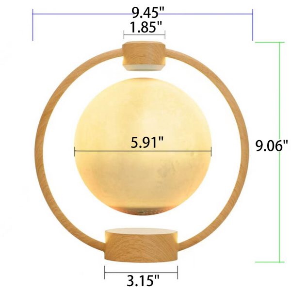 Creative Maglev Moon Design LED Colorful Light Night Light Table Lamp - Image 3