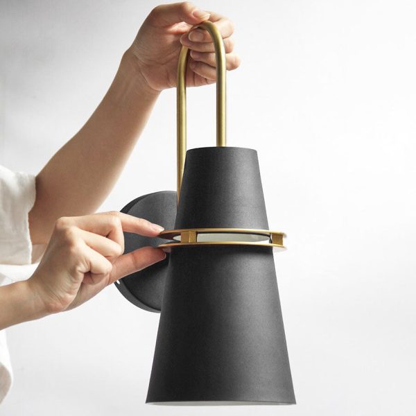 Contemporary Scandinavian Horn Iron 1-Light Wall Sconce Lamp For Bedroom - Image 21