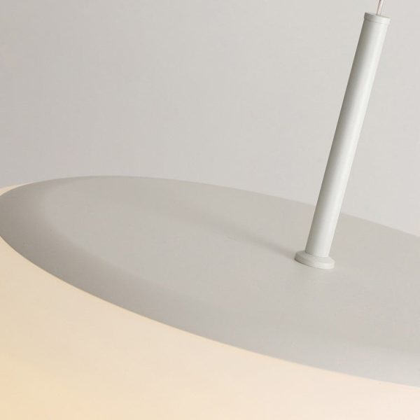 Modern Minimalist Oval Iron PE LED Pendant Light For Living Room - Image 9