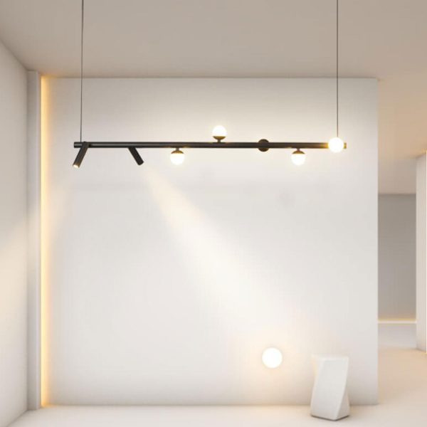 Minimalist  Island Light Linear 6/7 Light Acrylic Iron LED Chandelier - Image 2