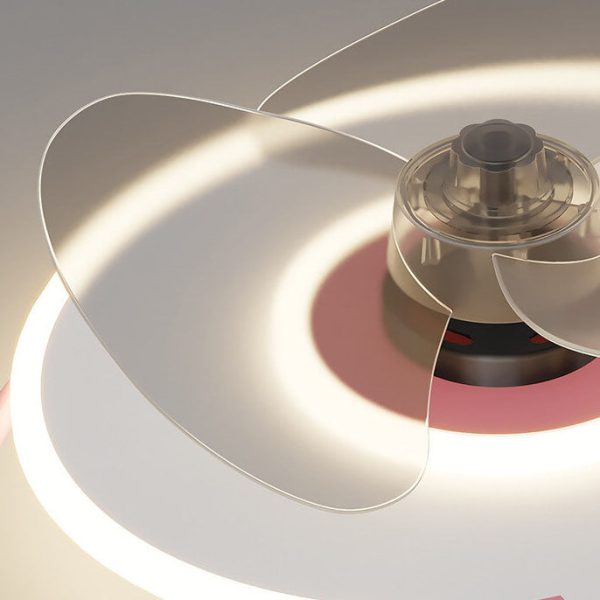 Cartoon Creative Bunny Carrot LED Flush Mount Ceiling Fan Light - Image 12