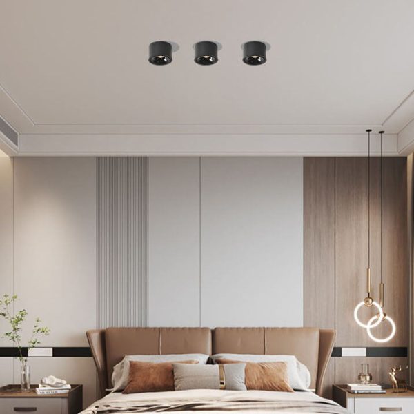 Modern Minimalist Round Spotlight Adjustable LED Flush Mount Ceiling Light - Image 5