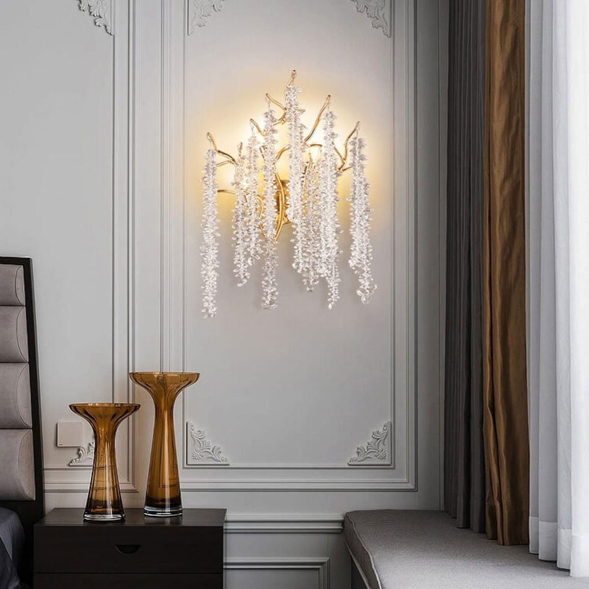 Modern Light Luxury Tree Branch Crystal 3-Light Wall Sconce Lamp - Image 20
