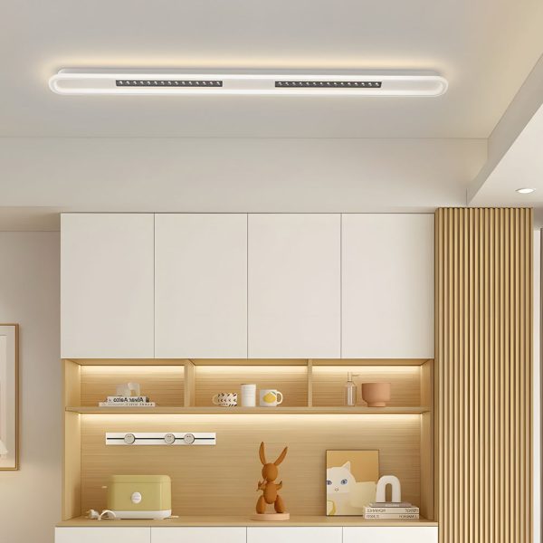 Simple Rounded Rectangular Three Step Dimming Modern Ceiling Light Fixture - Image 9