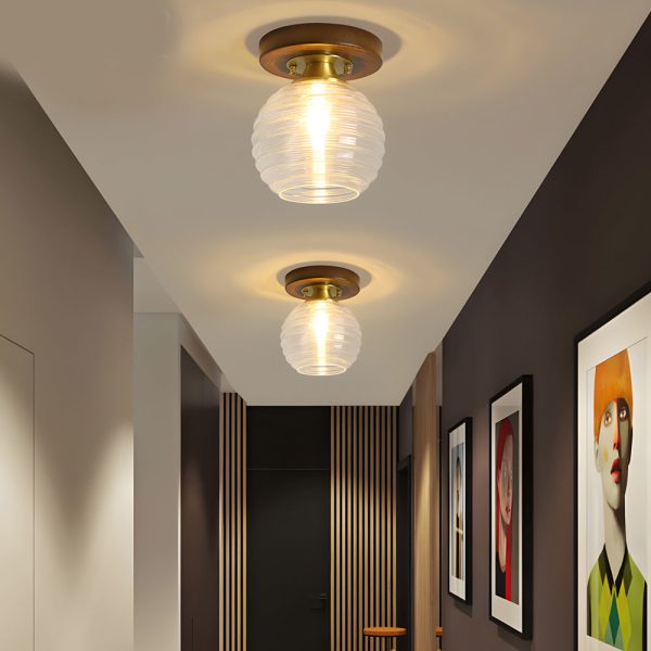 Square Iron Frame American Country Style Ceiling Light Fixture - Image 3