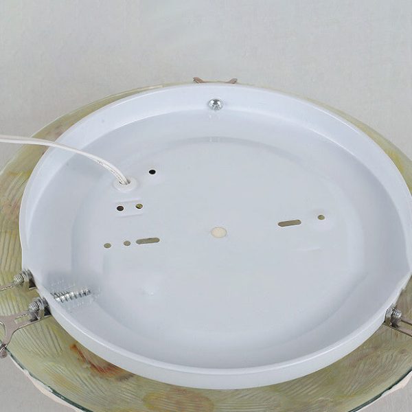 European Mediterranean Shell Art Round LED Flush Mount Ceiling Light - Image 12