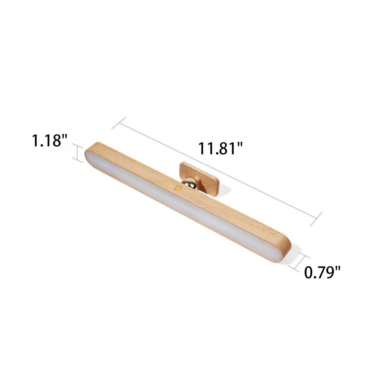 Modern Wooden Strip USB Magnetic LED Mirror Front Wall Sconce Lamp - Image 3
