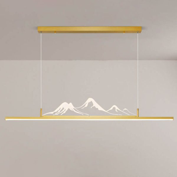 Chinese Style Retro Long Strip Mountain Peak Design Decorative LED Chandelier - Image 8