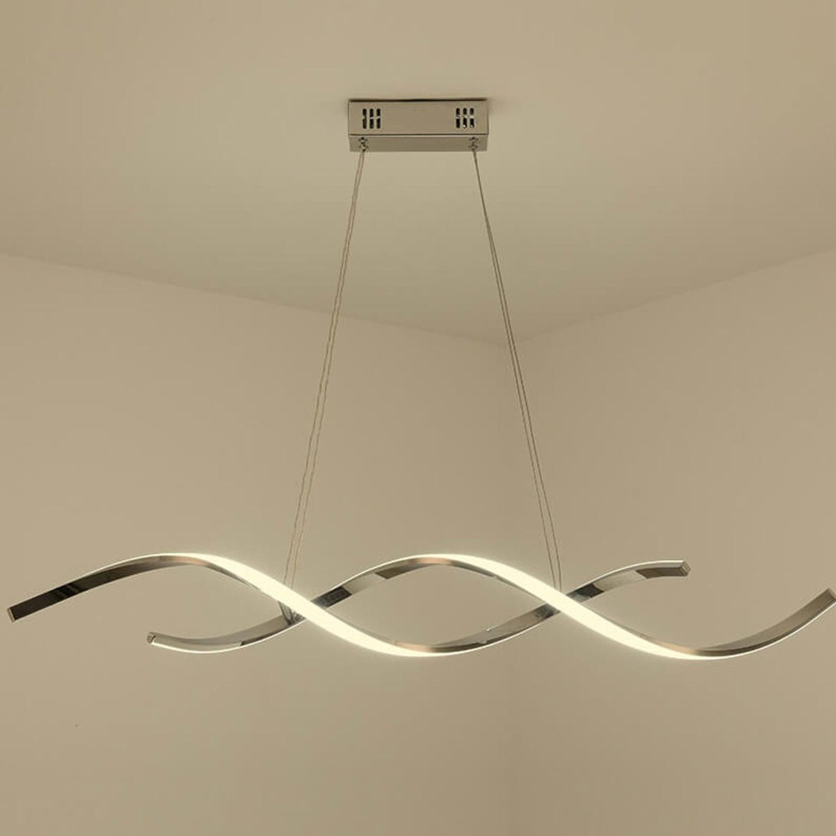 Modern Minimalist Strip Curve Island Light LED Chandelier - Image 16