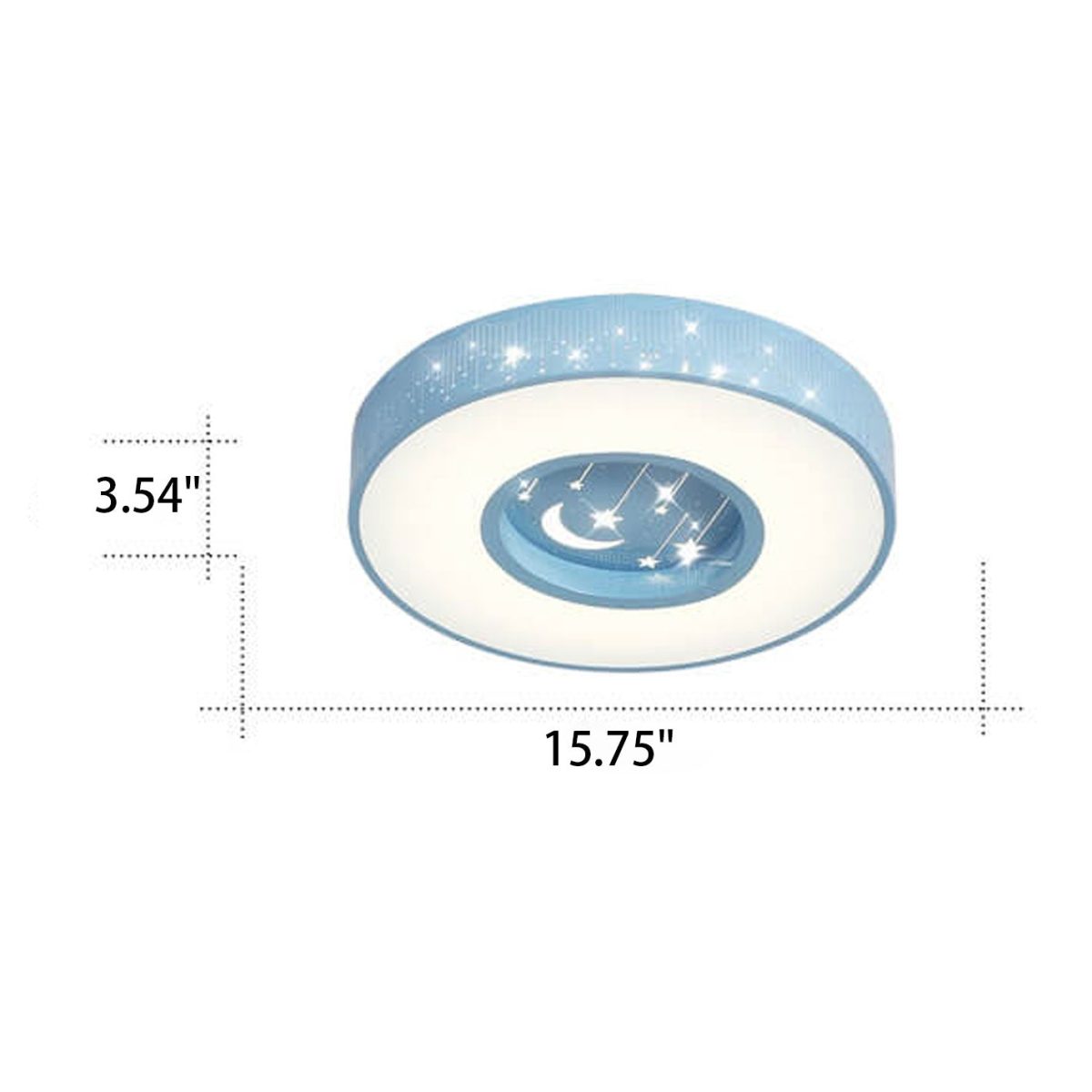 Modern Minimalist Starry Sky Round Children's LED Flush Mount Ceiling Light - Image 5