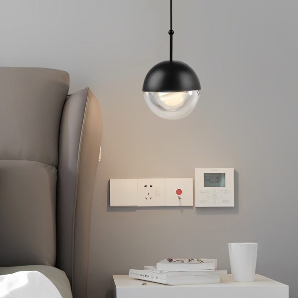 Round Rotating Minimalist Metal Glass Nordic LED Pendant Light Chandelier - Image 4