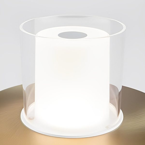 Modern Cordless Cylinder Candle Table Lamp with Dish Base - Image 16