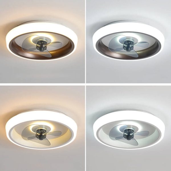 Simple Modern Acrylic Lightweight LED Flush Mount Fan Light - Image 21