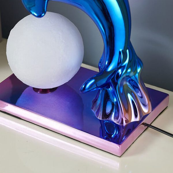 Nordic Creative Dolphin Ball Shade 1-Light Table Lamp - Image 10